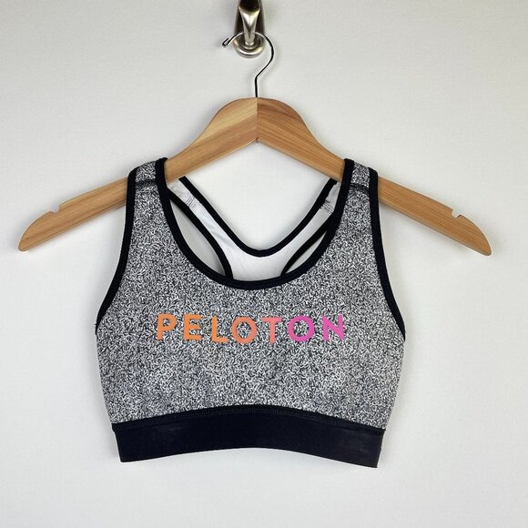 Adidas x Pelaton Performance Black White Sports Bra - Size XS - Picture 1 of 5